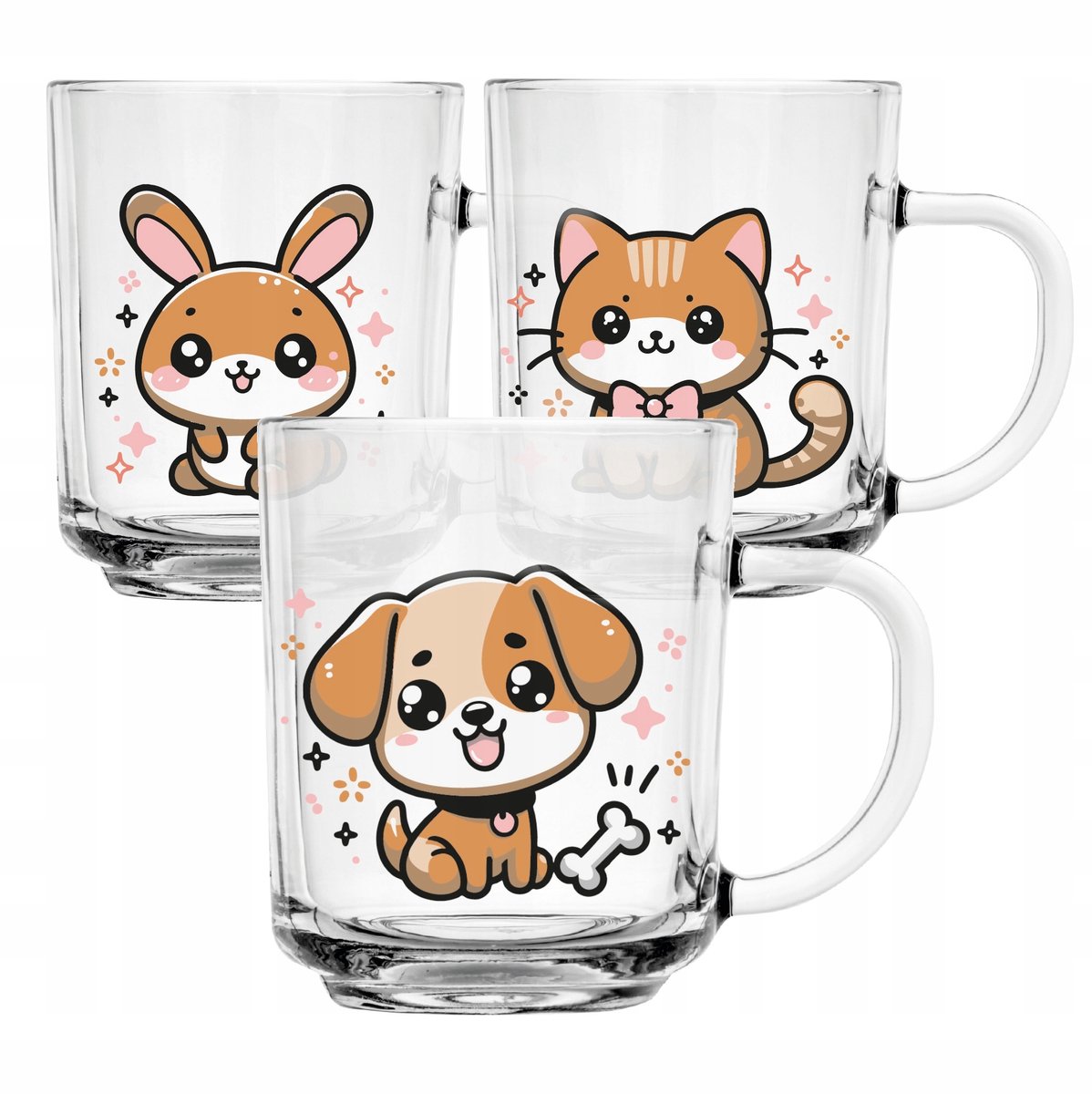 Vrolijke Kinderbekers met Oor - 220ml - Vrolijke Dieren