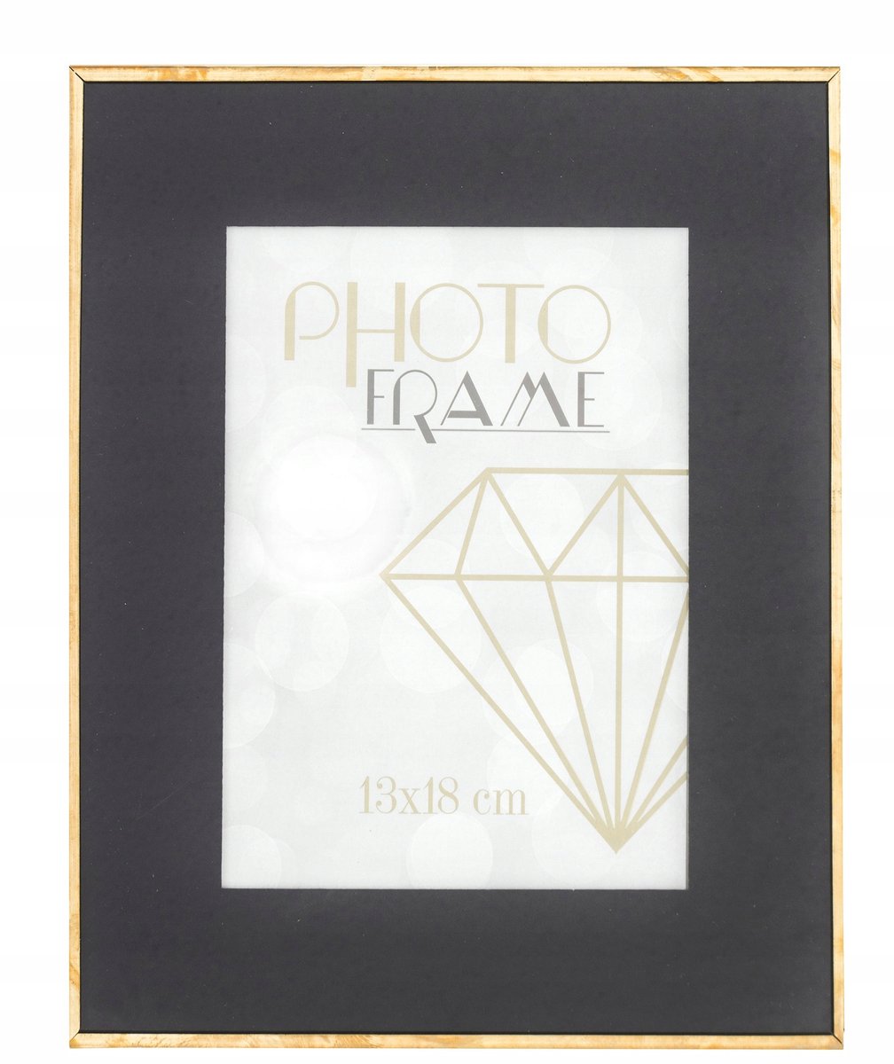 Elegante zwarte glamourfotolijst 13x18 cm - staand