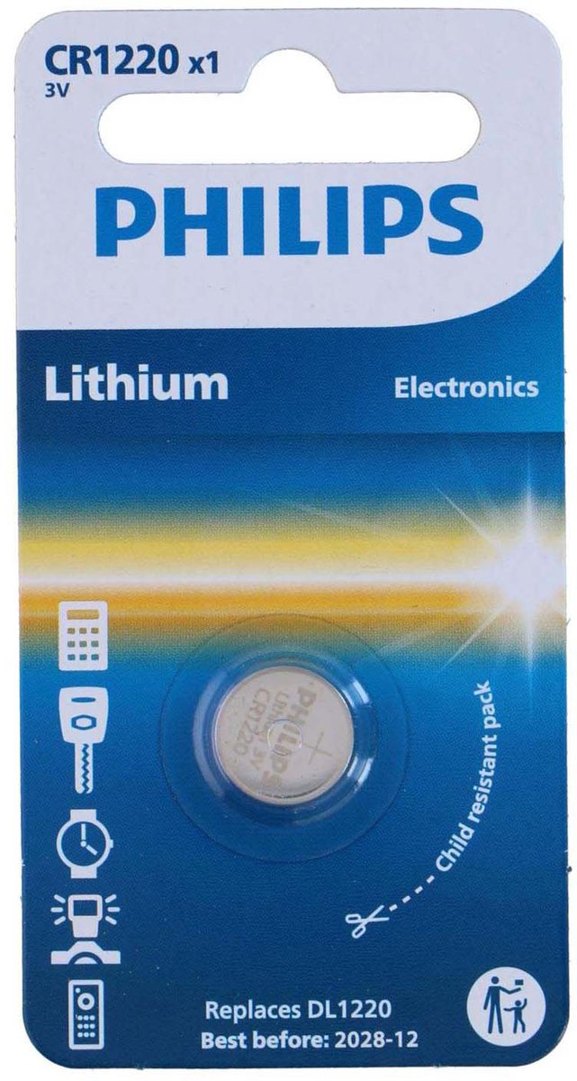 Philips Knoopcel CR1220 Lithium