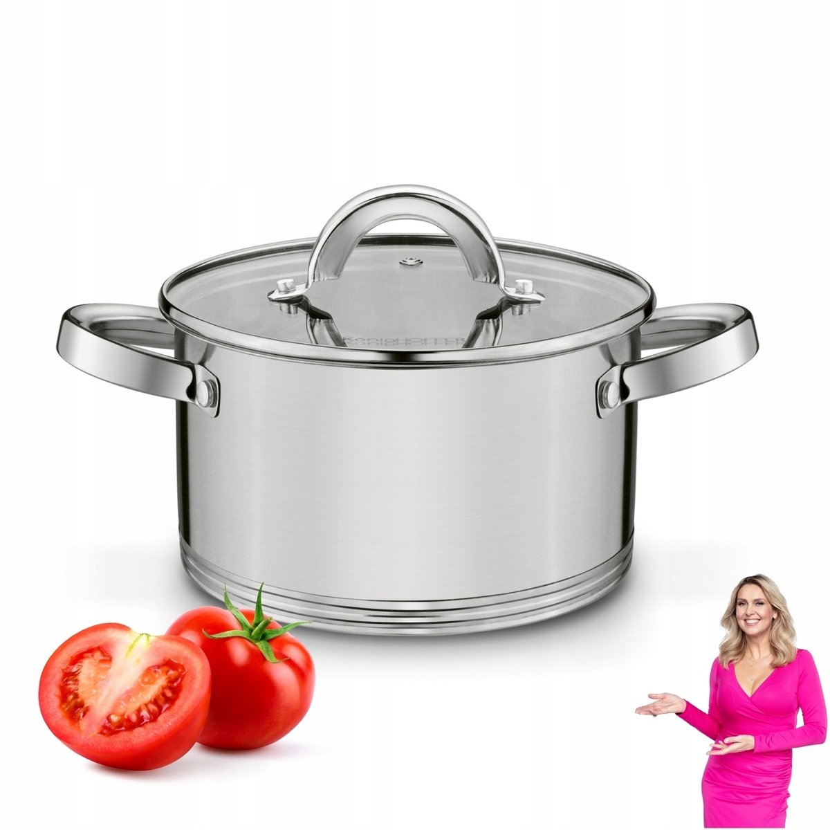 Konigoffer Petra Inductiepan met Deksel - 2,7L, 18cm - RVS