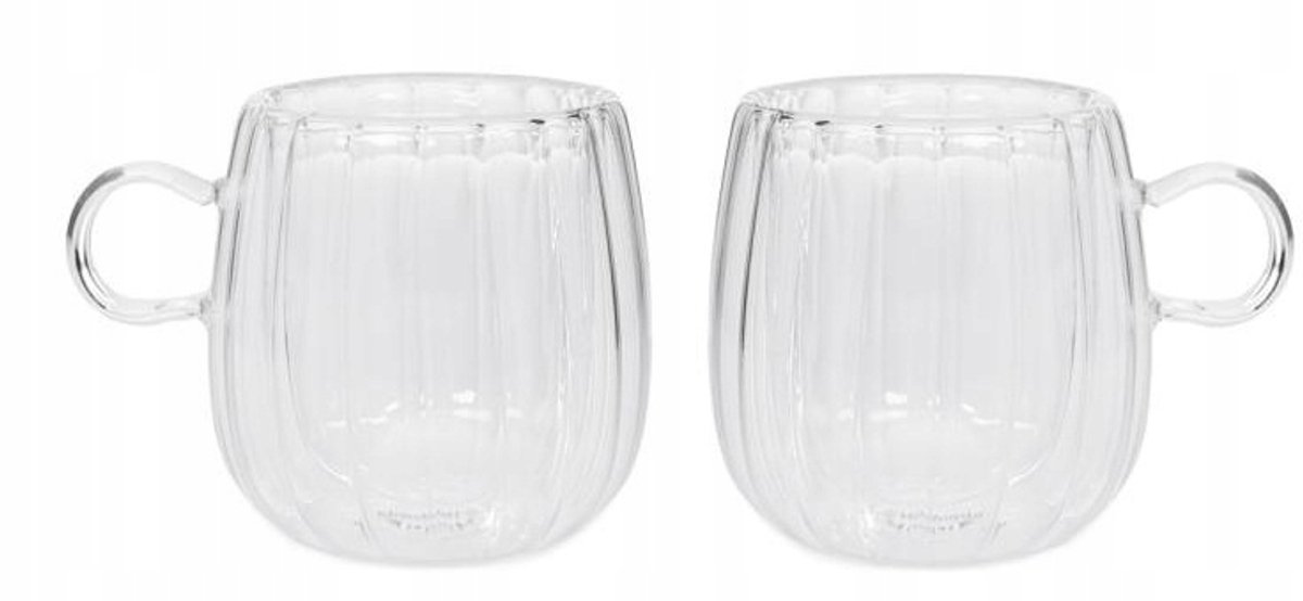 Homla Cembra Groove Glazen 250ml Dubbelwandig - Set van 2