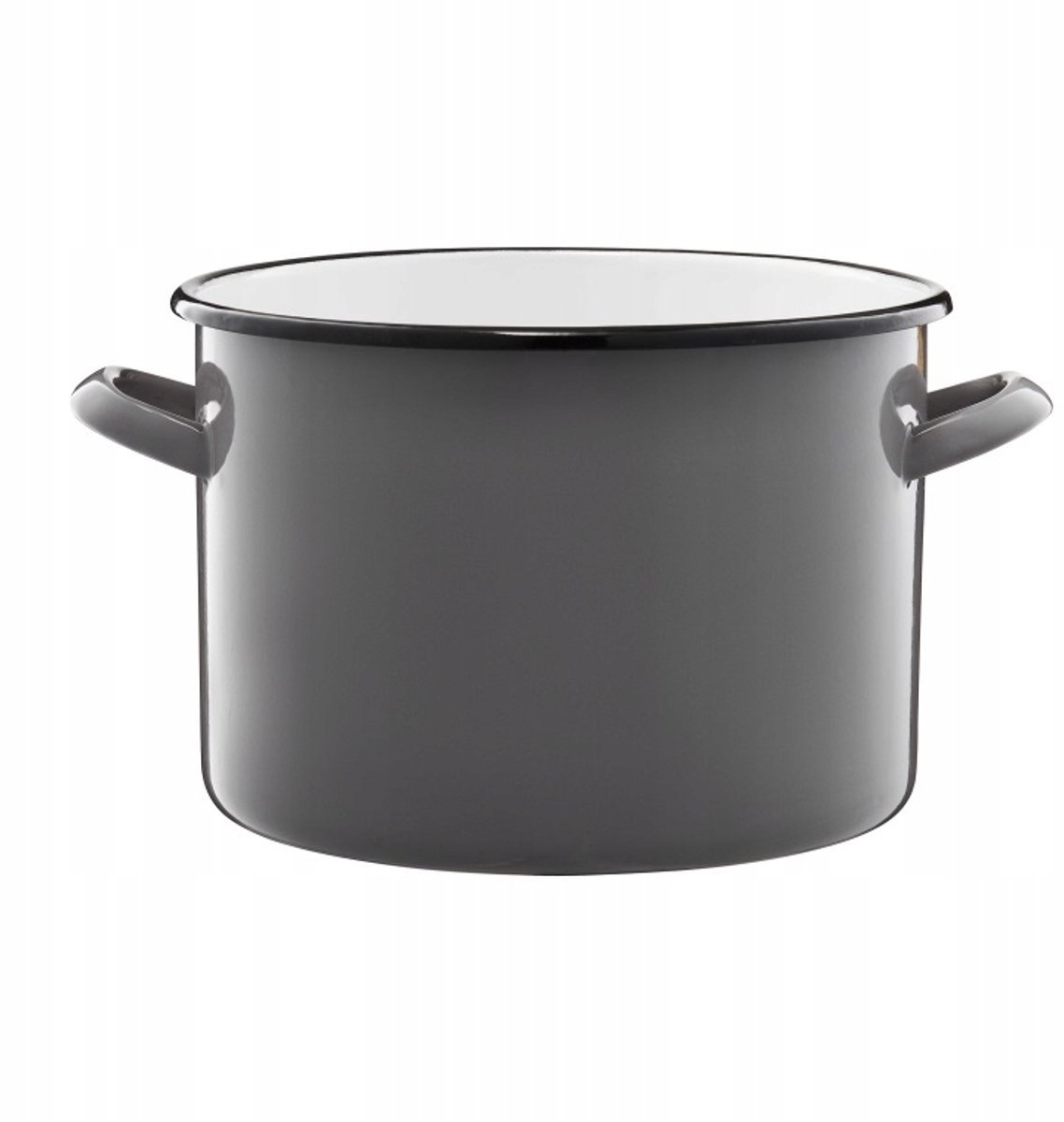 Emalia Olkusz Grijze Emaille Pan 18cm 3L - Geschikt voor Inductie