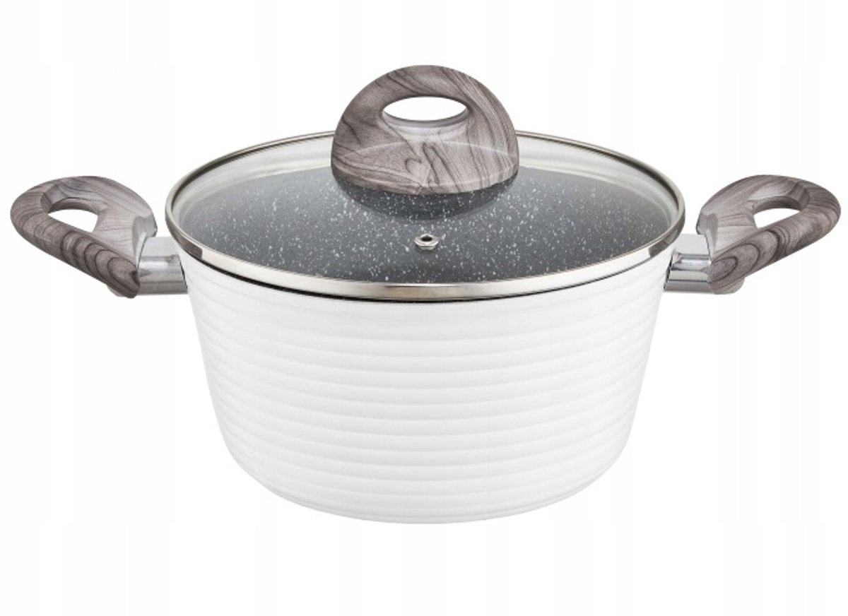 Ambition Wavy Pan met Deksel - 28 cm, 6.5 L - Stijlvol & Praktisch
