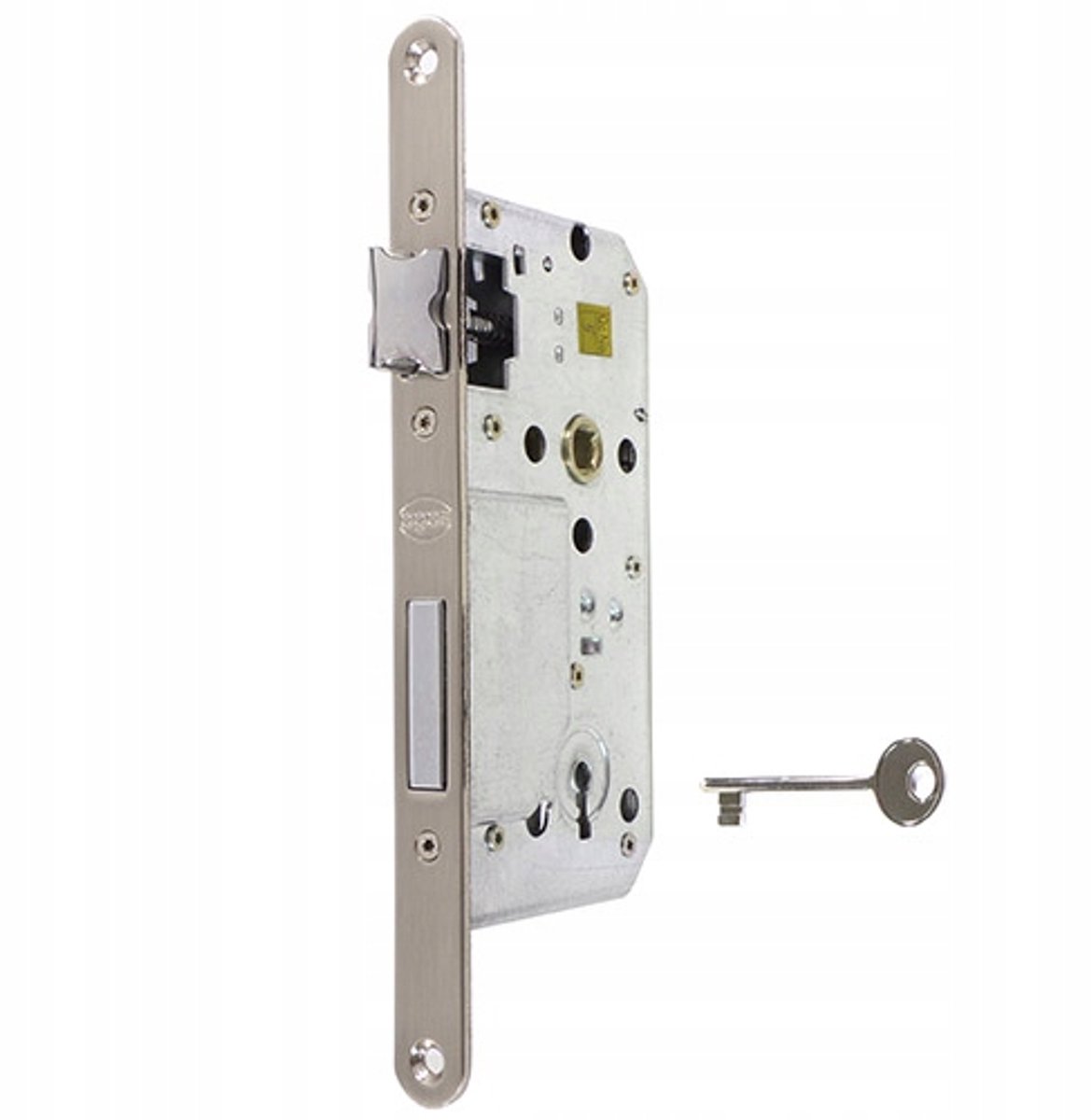 BETA Insteekslot Nikkel Satijn 72x50mm - Universeel, op sleutel