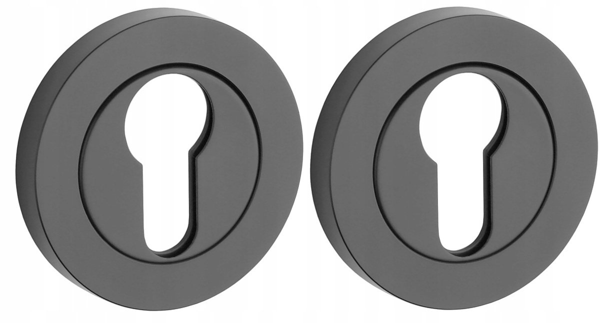STERK Rozet voor Binnendeur - Mat Zwart, 8mm, Oval 1711 PRO