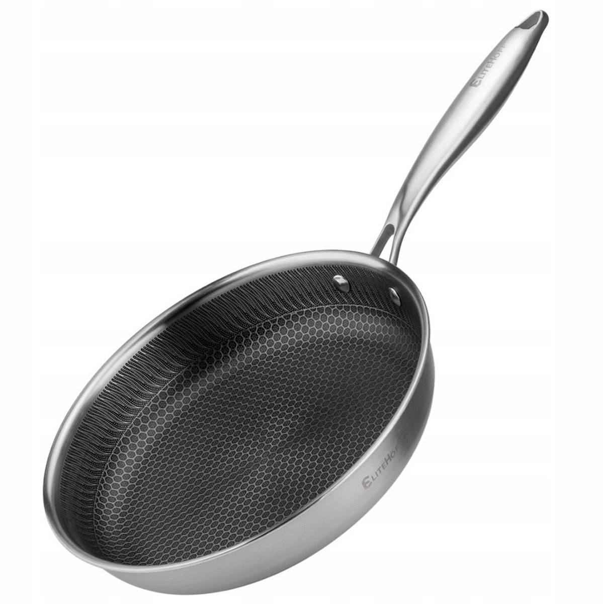 Stalen Koekenpan 26cm met Honingraat Anti-aanbaklaag