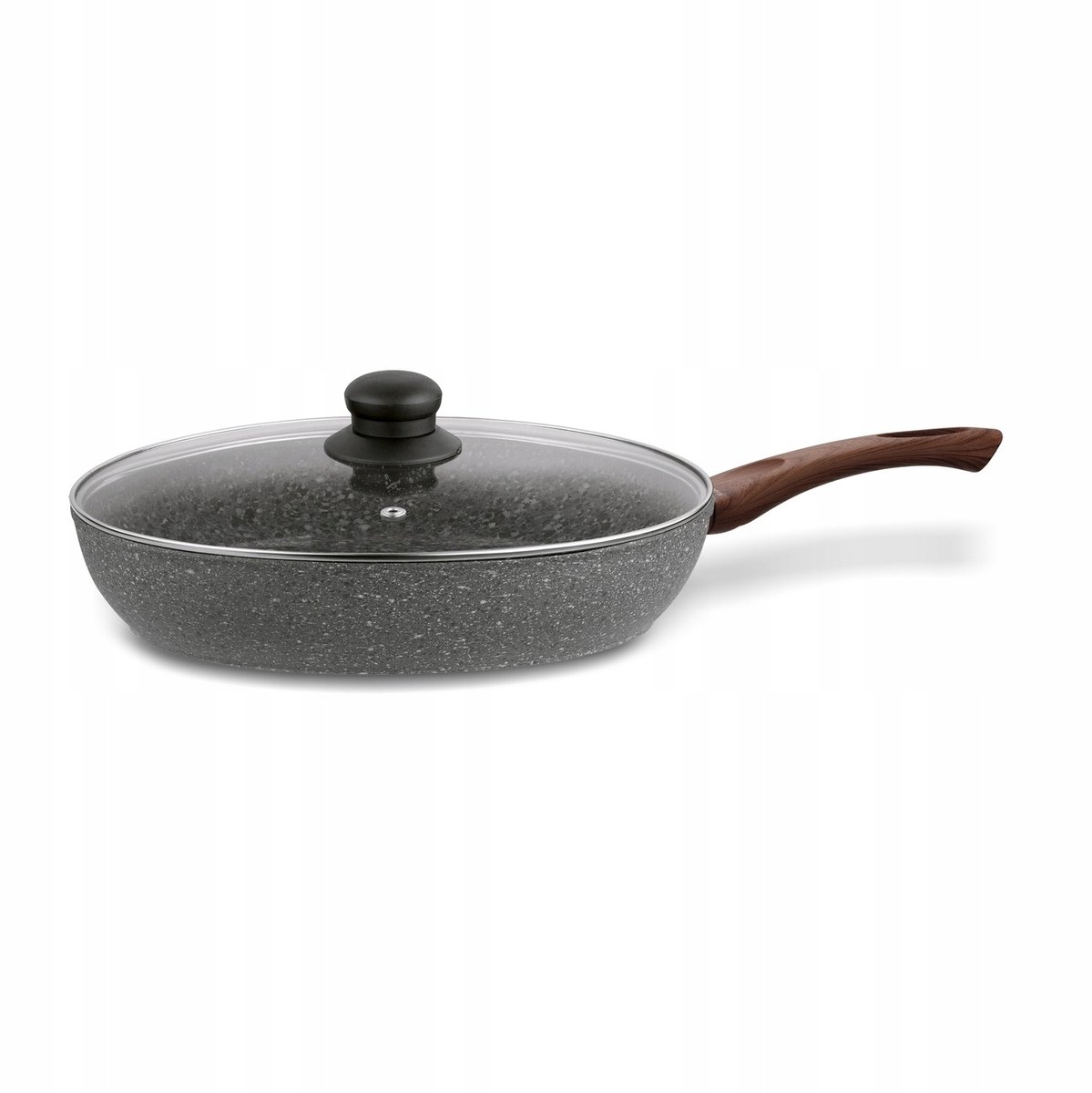 KoenigHoffer Venga Koekenpan met Deksel - 28cm - Non-stick Graniet