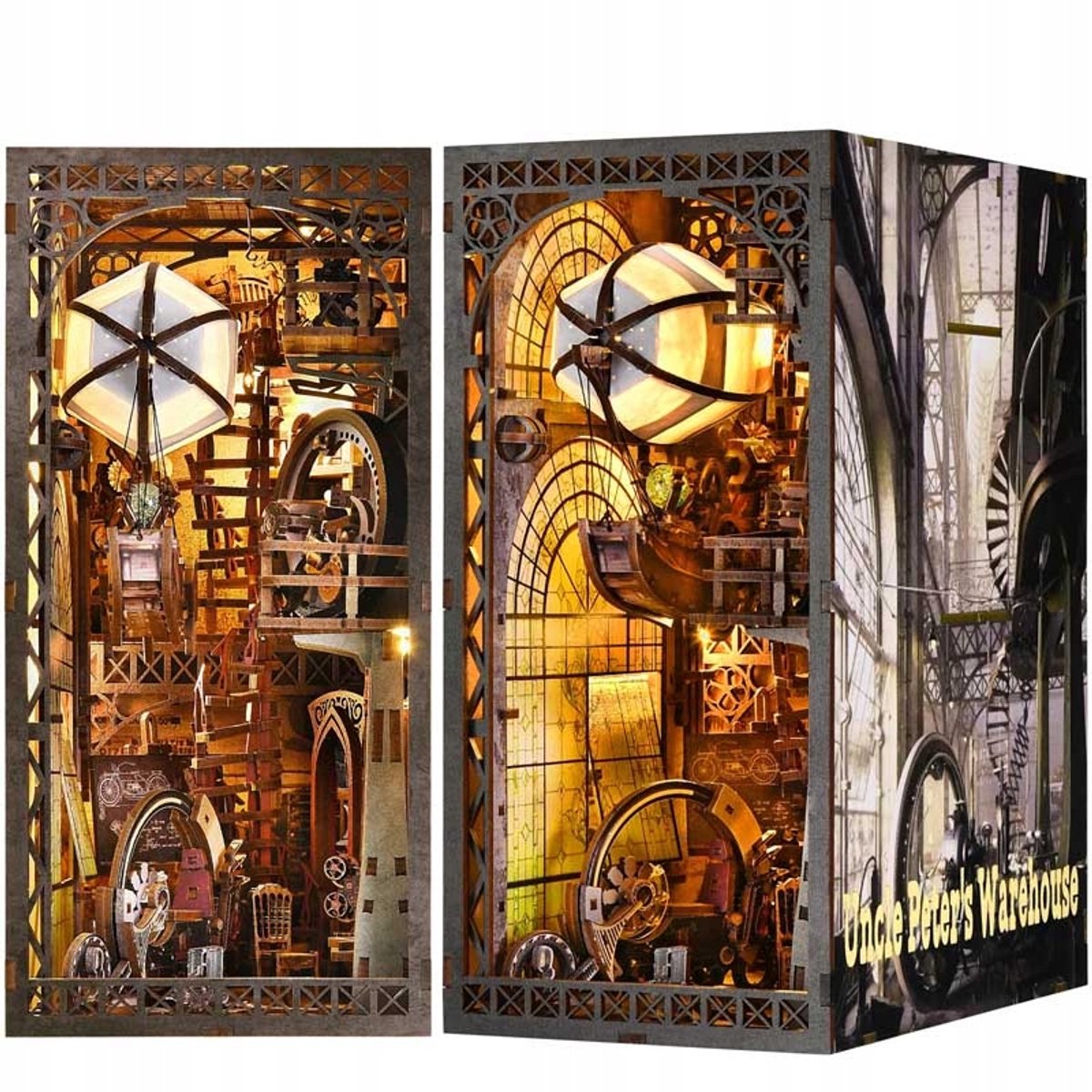 Nautilus Boek Nook - 3D Houten Miniatuur Huisje, DIY Kit