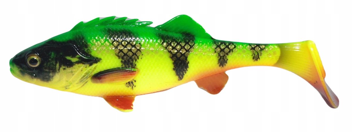 Savage Gear 4D Perch Shad 12,5cm 20g Firetiger - Kunstaas voor Snoek