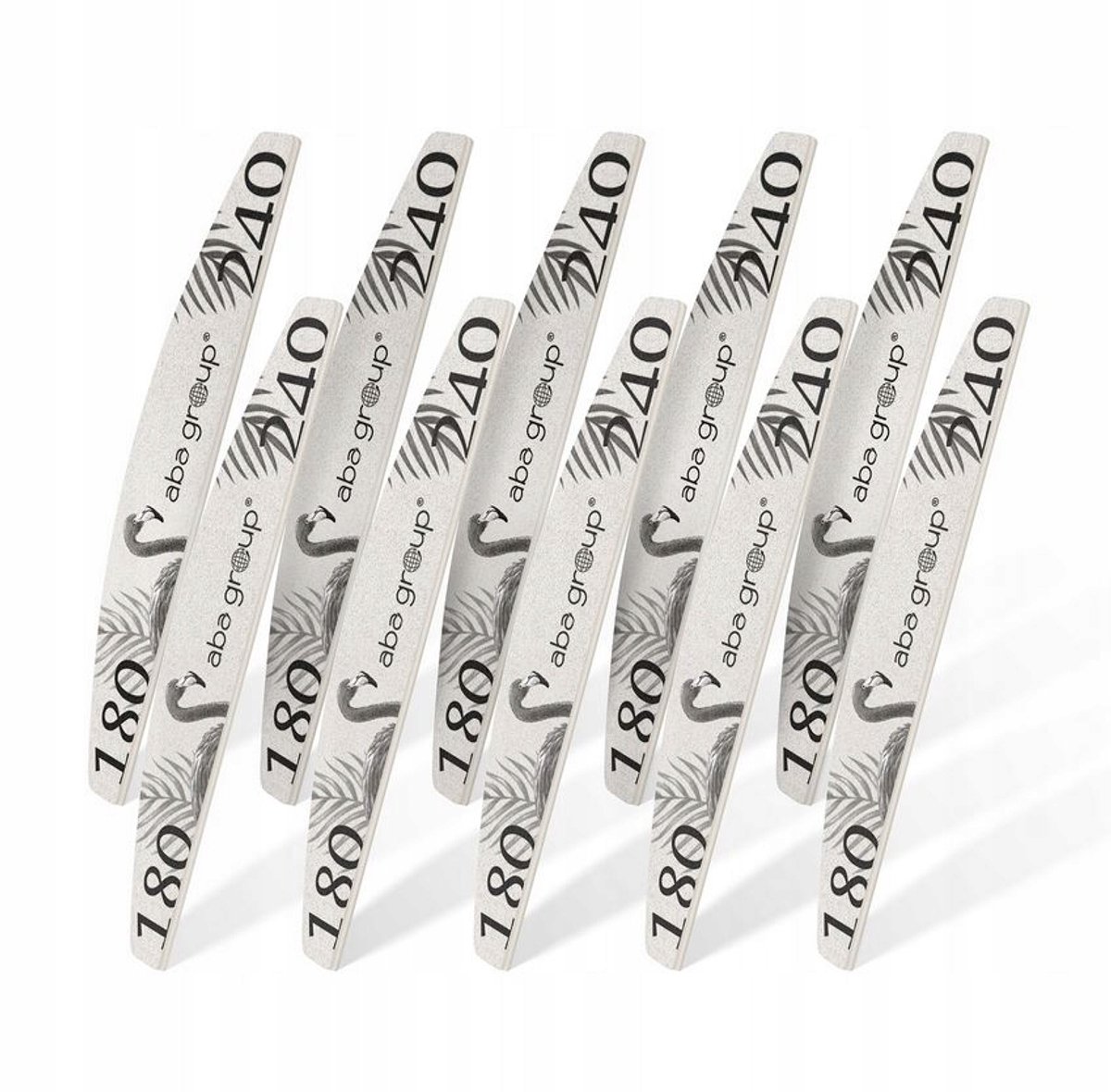 Aba Group Nagelvijlen Set 10 stuks Halve Maan 180/240