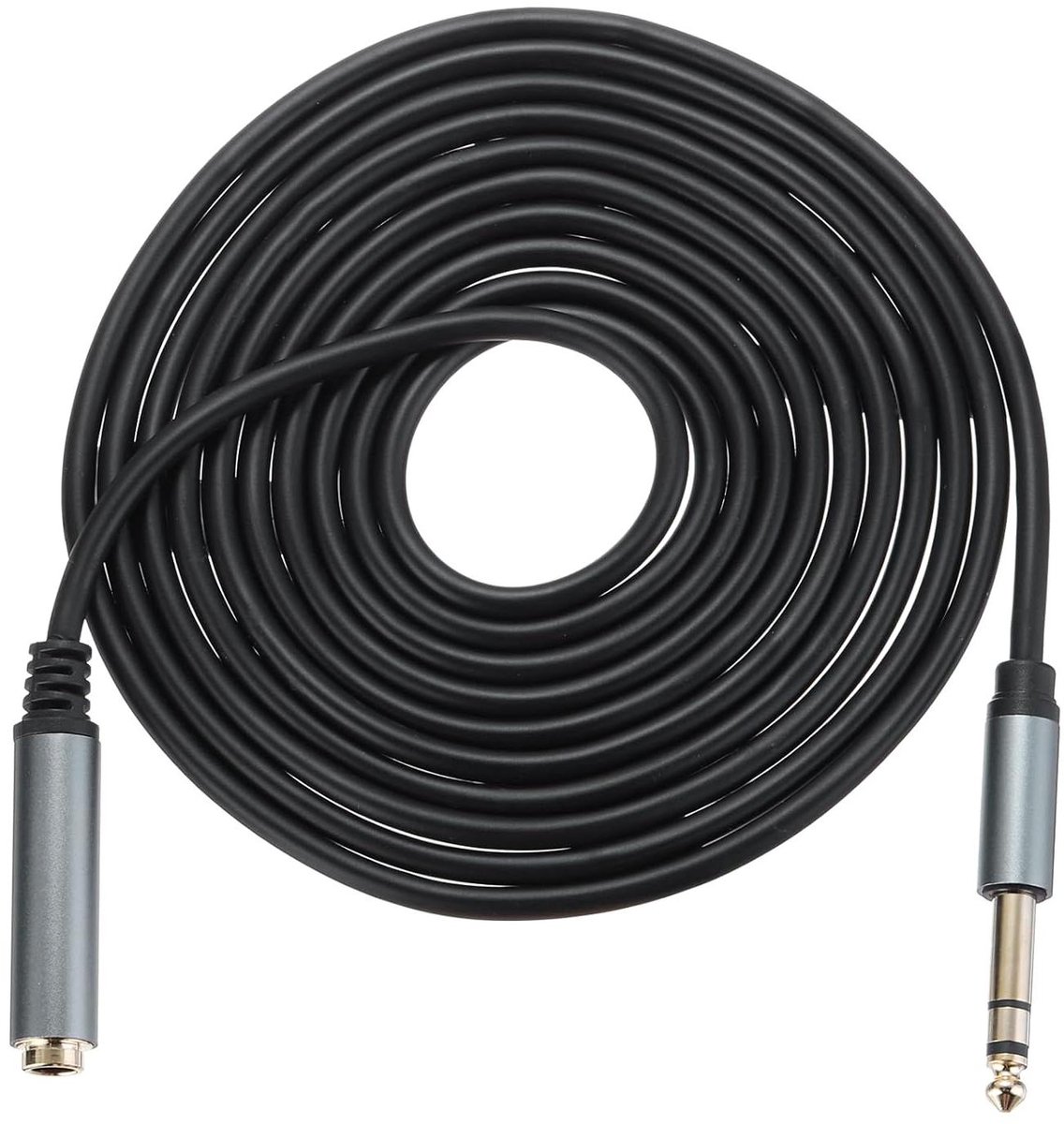 TRS Audio Aux Jack Verlengkabel 9,8 Voet Stereo Hifi Kabel - Zwart