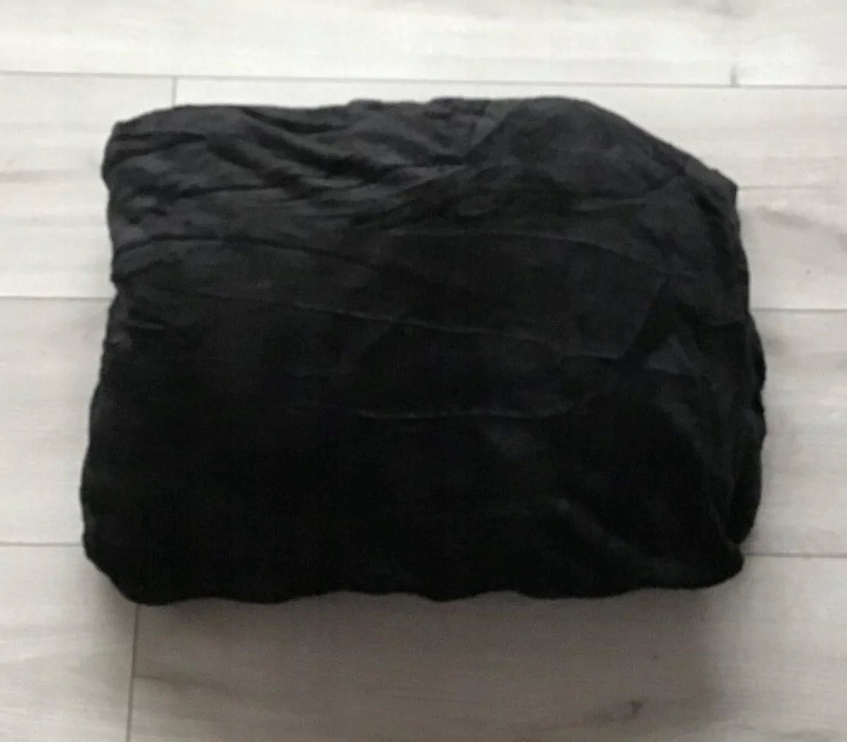 Zacht Pluche Hoeslaken 160x200cm - Zwarte Microvezel