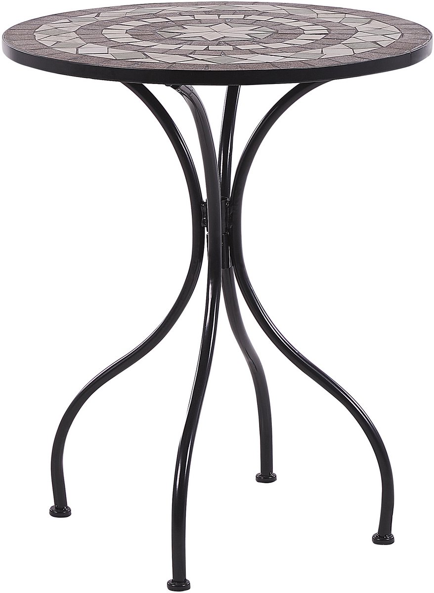 Beliani CARIATI - Tuintafel-Zwart-IJzer