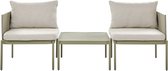 BELIANI TERRACINA - Loungeset voor 2 - Olijfgroen - Aluminium