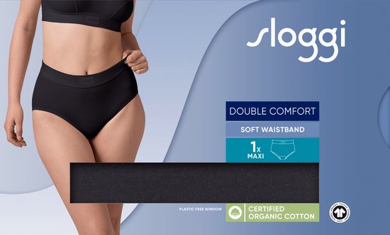 Sloggi Double Comfort Ladies Maxi confort slip - Noir - Taille 50
