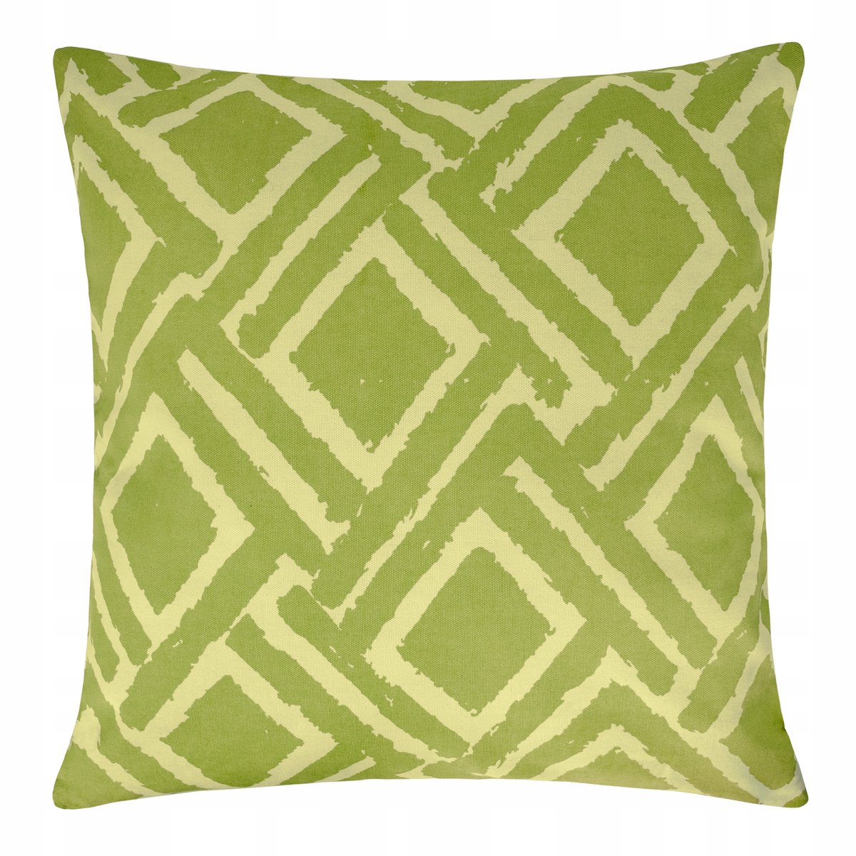 Katoenen Kussenhoes 45x45cm Groen Geometrisch Design