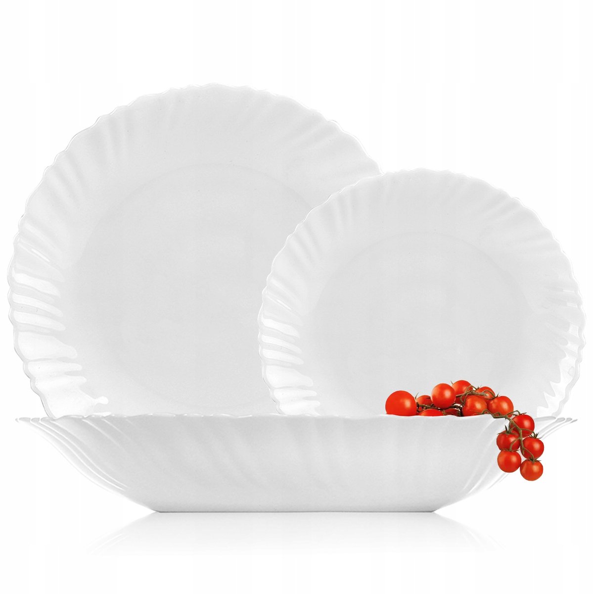 Dinerservies Agnes wit glas 12-delig voor 4 personen