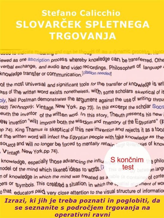 Slovarček spletnega trgovanja - cover