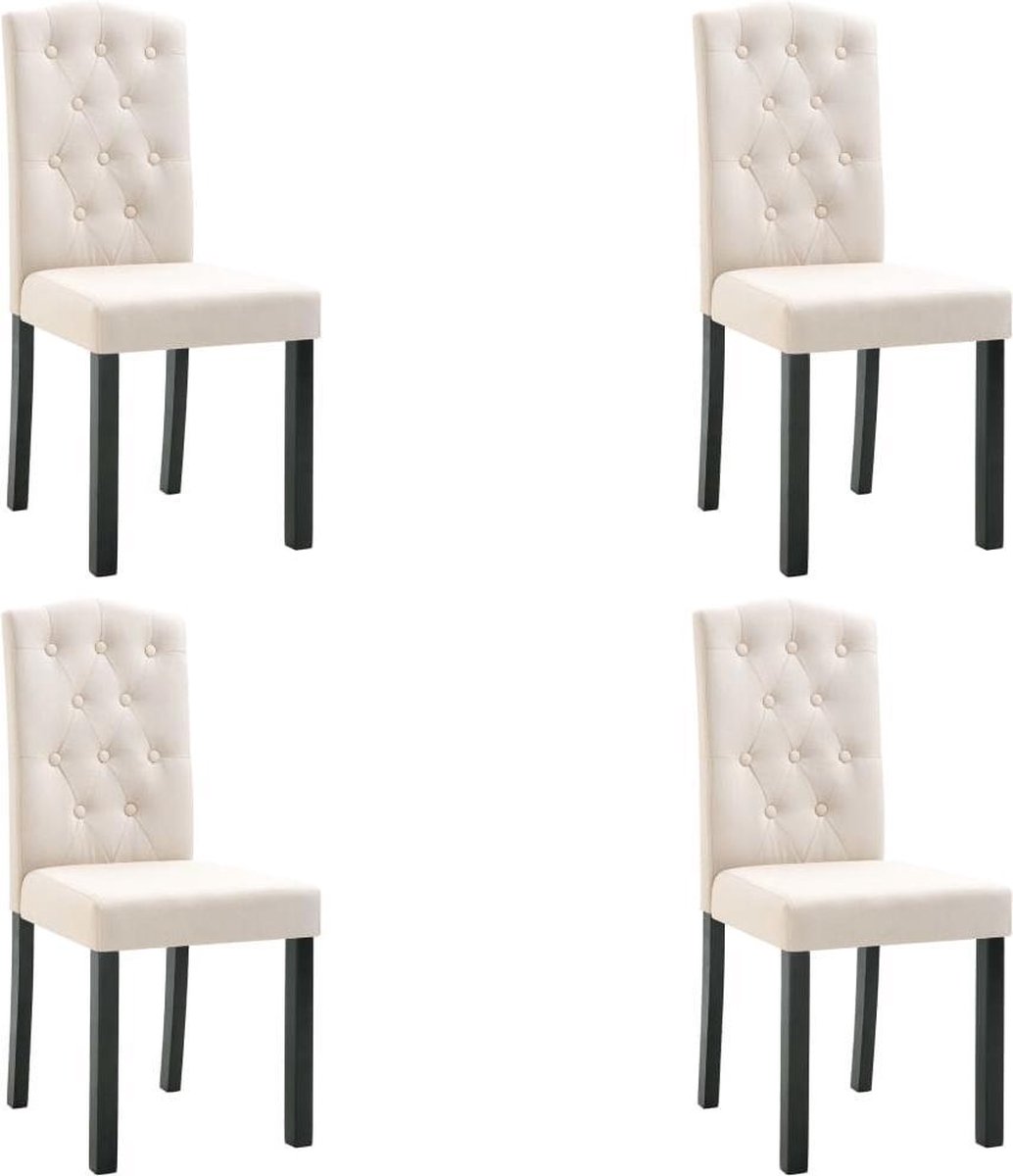 Eetkamerstoelen met Knopen Stof Beige Creme 4 STUKS Eetkamer stoelen Extra stoelen voor huiskamer Dineerstoelen Tafelstoelen Barstoelen Eetkamerstoelen met Knopen Stof Beige Creme 4 STUKS Eetkamer stoelen Extra stoelen voor huiskamer Dineerstoelen Tafelstoelen Barstoelen