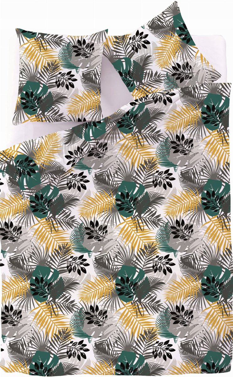 Botanische Dekbedovertrekset Trendy 160x200 cm + 2 Kussenslopen 70x80 cm