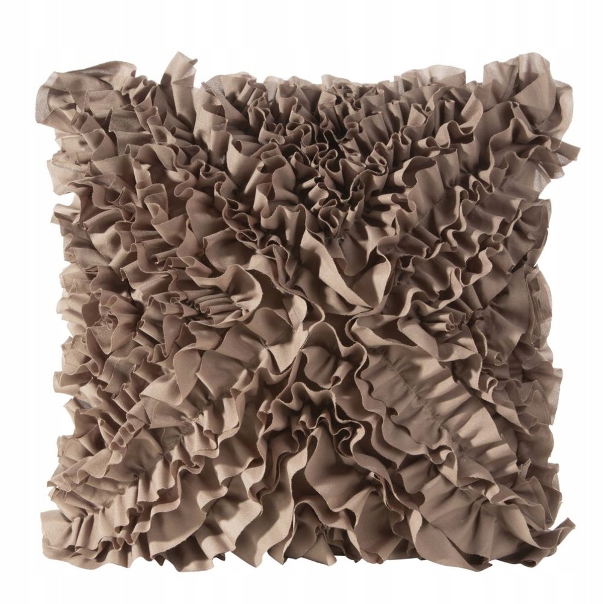 Beige sierkussenhoezen met ruches 45x45 cm - Ella Line