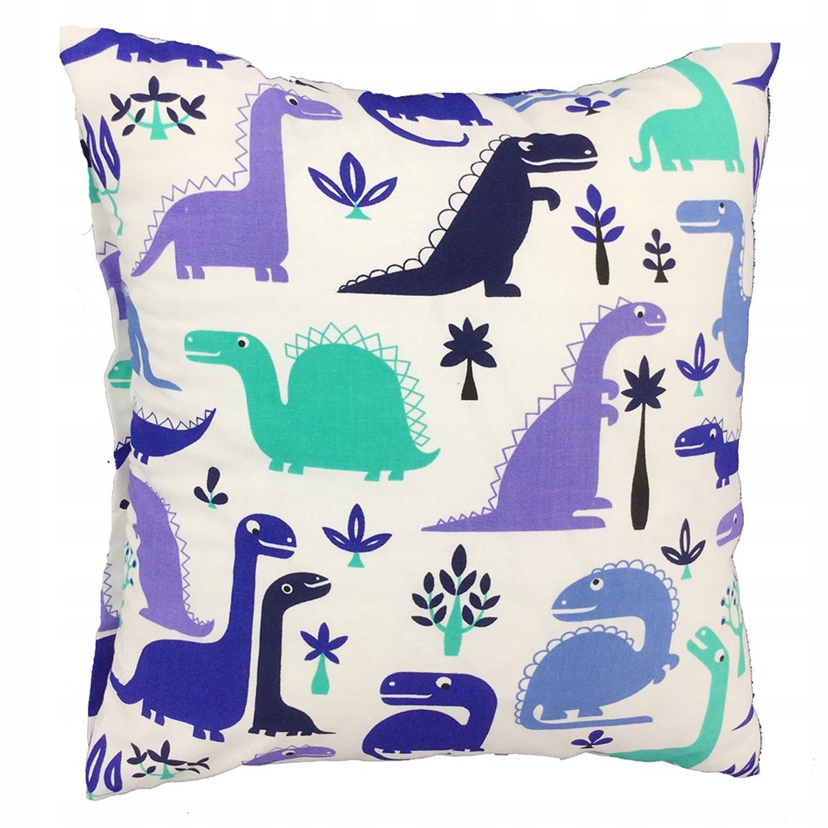 Katoenen Kussensloop 70x80 cm - Blauwe Dino's