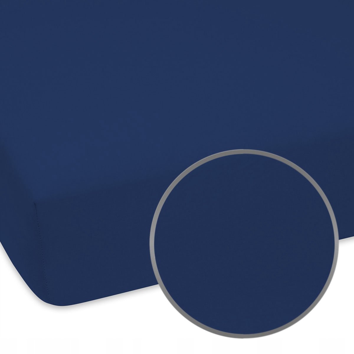 Jersey hoeslaken 60x120 cm, marineblauw, 100% katoen