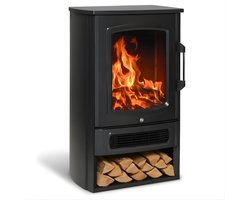 Elektrische haard - Met verwarming - Met thermostaat - Sfeerhaard - Kachel - Vrijstaand - Zwart -…