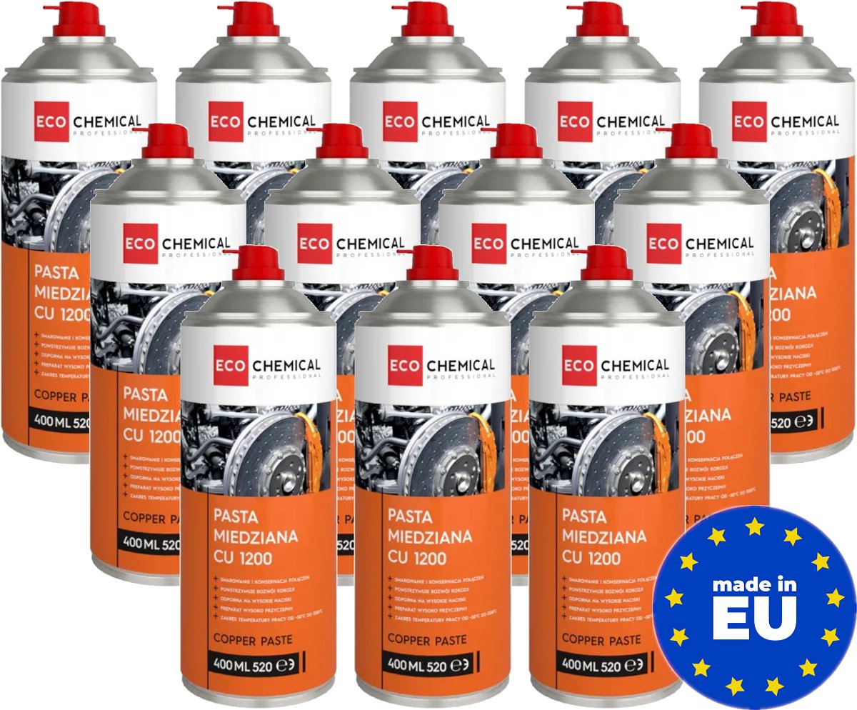 Koperpasta 12 Stuks Grootverpakking - Montagepasta Professioneel - Kopervet Spray 12x400ml - Garage Wielbouten