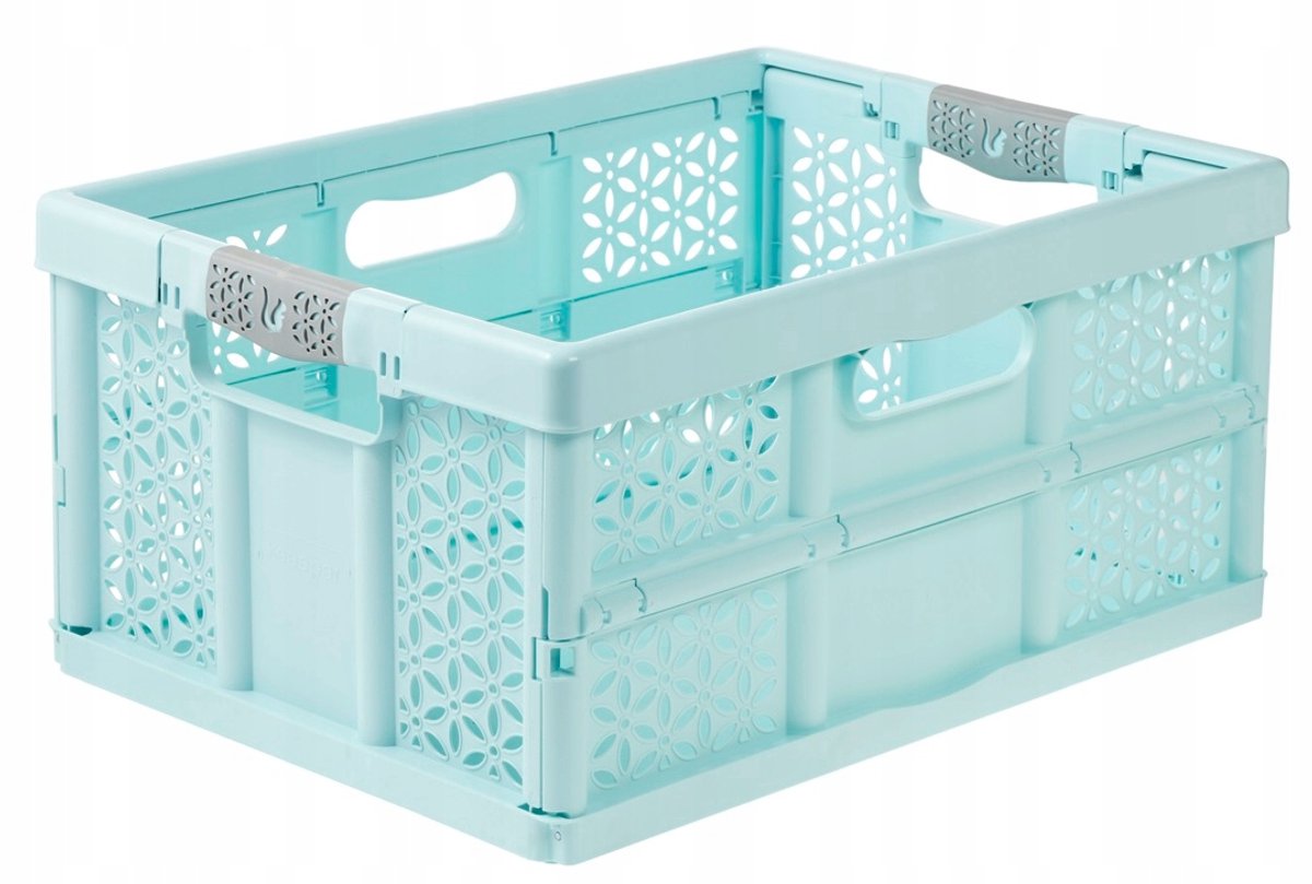 Keeeper Opvouwbare Boodschappenmand 32L met Zachte Handvatten - Aquamarine