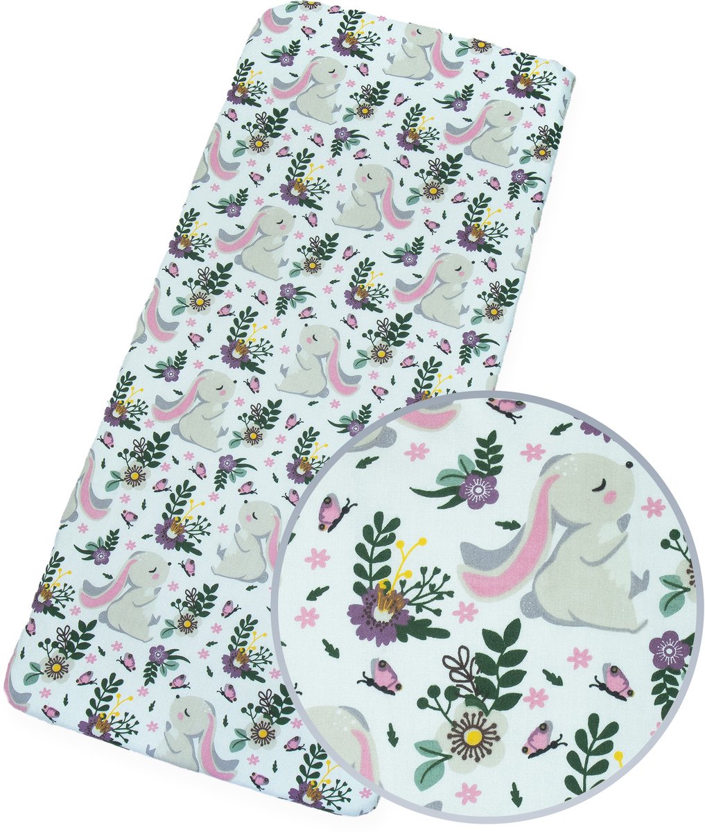 Laken 52x89cm voor ledikant/ledikant met elastiek - Katoen