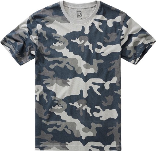 Tshirt Homme Brandit -L- Gris camo Grijs