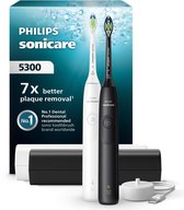 Philips Sonicare 5300 Series - Elektrische Tandenborstels - Wit & Zwart - Duopack- 2 reisetuis - Wittere tanden - HX7109/01