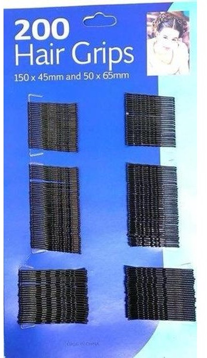 Haarschijfjes - Haarspelden - Zwart - 2 Maten - Set 200 Stuks