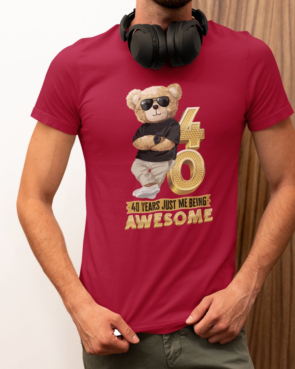 40 Jaar Verjaardag cadeau T-shirt - Rood T-shirt Heren - Maat M - Verjaardag Cadeau Mannen - Limited Edition