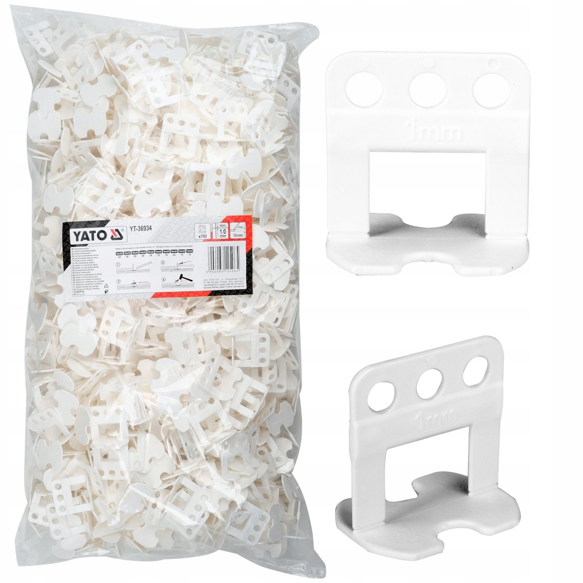 Yato Tegel Leveling Clips Systeem 1mm Voeg - 700 Stuks