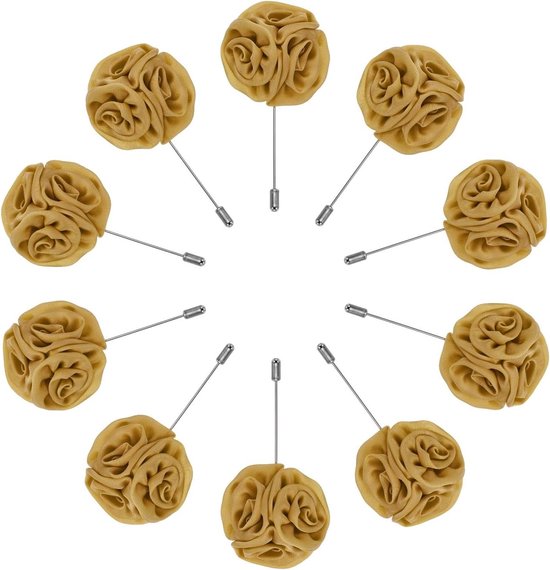 Elegante broches voor boutonnière ter decoratie voor bruidegom op bruiloften, jubilea, diners en feesten - gouden accentuating.