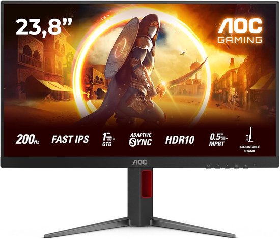 AOC G4 24G4HA - Full HD IPS Gaming Monitor - 200Hz - Ergonomisch - Speakers - 24 inch