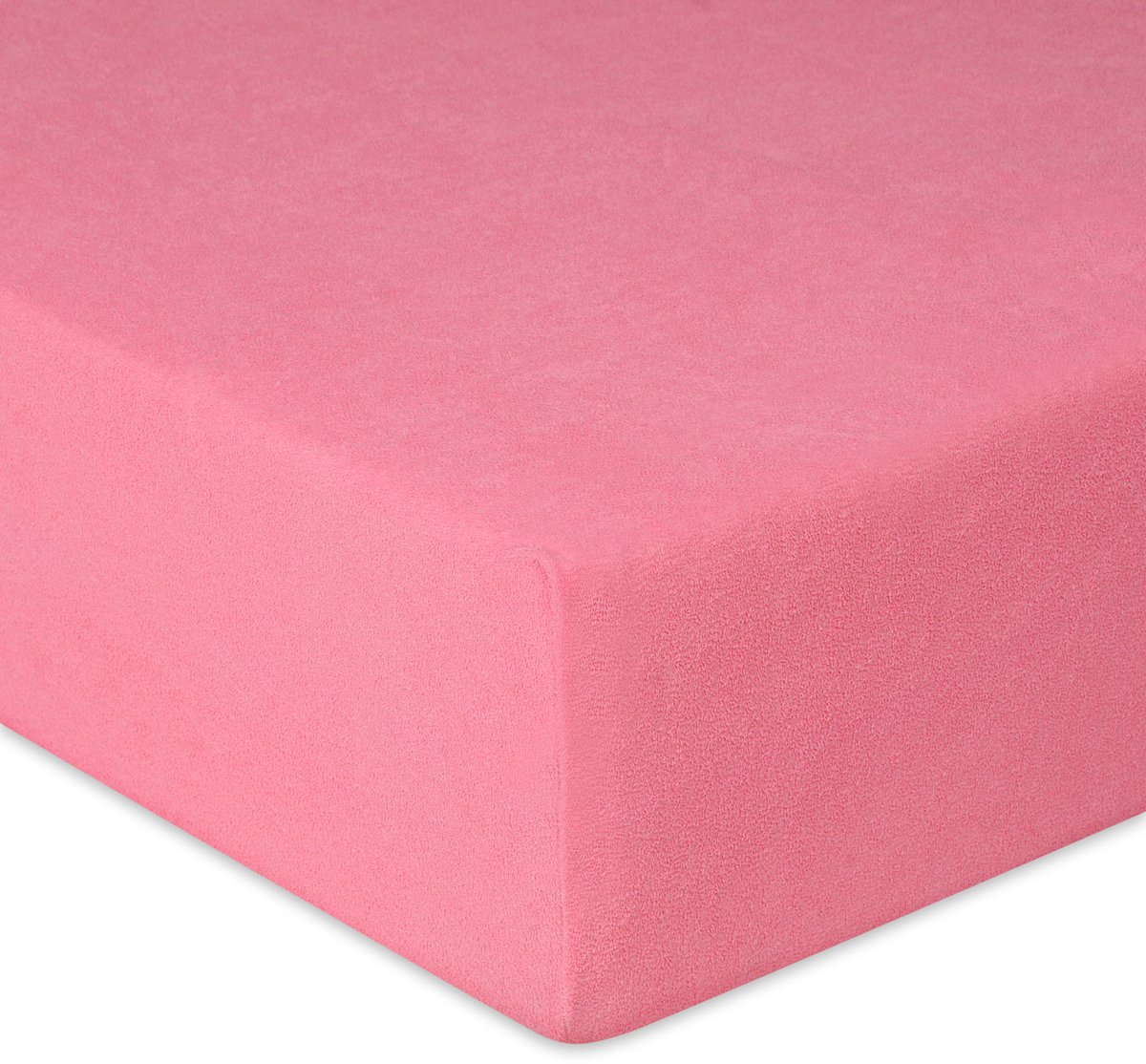 Hoeslaken Frotte met Elastiek 90/100x190/200cm - Zacht Roze