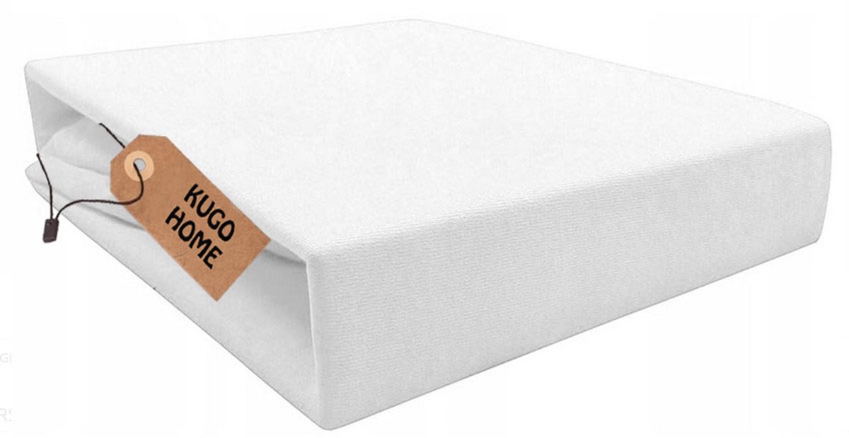 Jersey Hoeslaken 180x200 cm Wit 100% Katoen met Elastiek