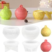 Betonnen mallen voor kaars pot met deksel, siliconen mal voor kaarsschepen met 5 stuks afdichtringen, kaars houder voor handgemaakte aromatherapie kaarsen, hars pot mallen, Home Decor DIY