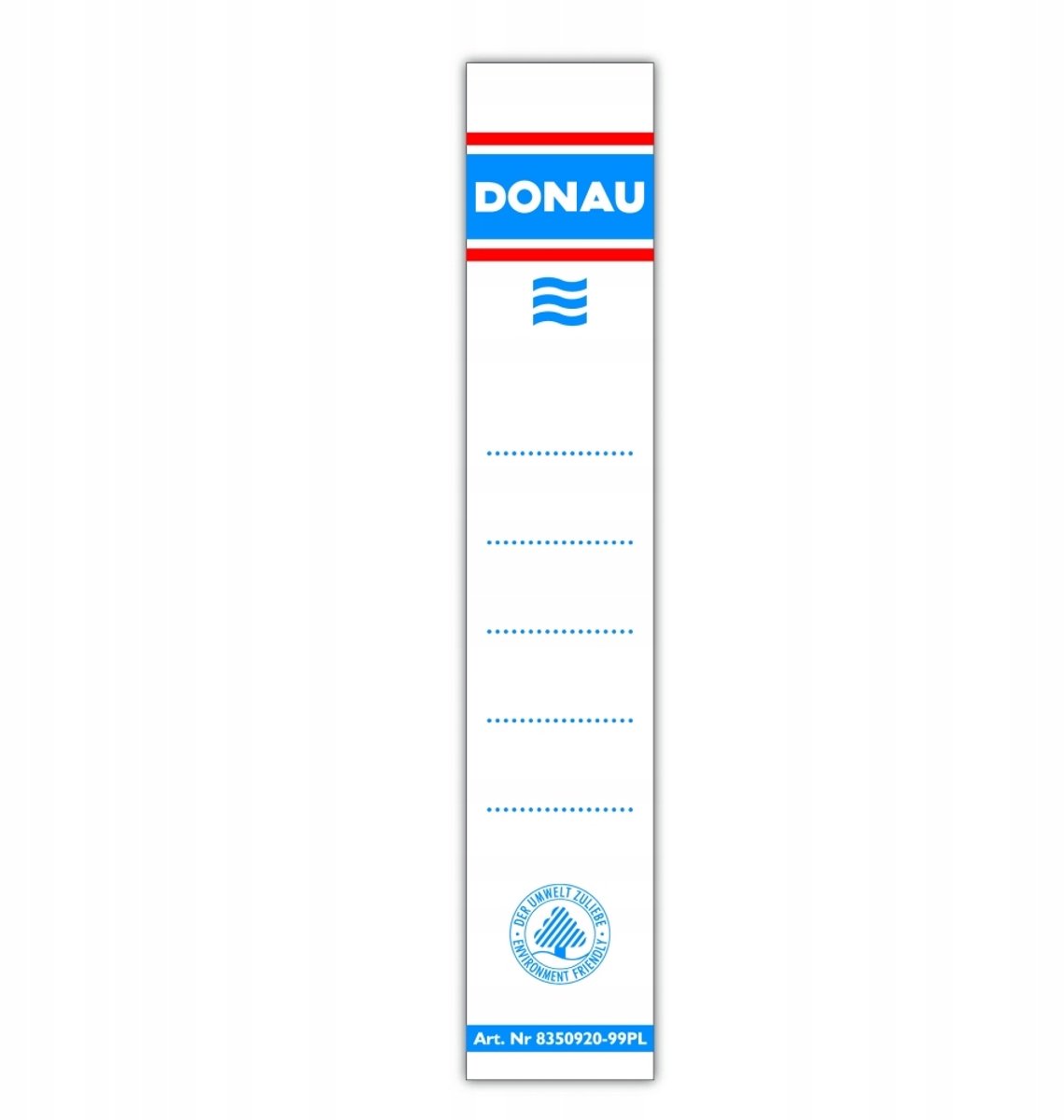 Donau Insteeklabels voor Ordners, 28x153mm, Wit, 20 Stuks