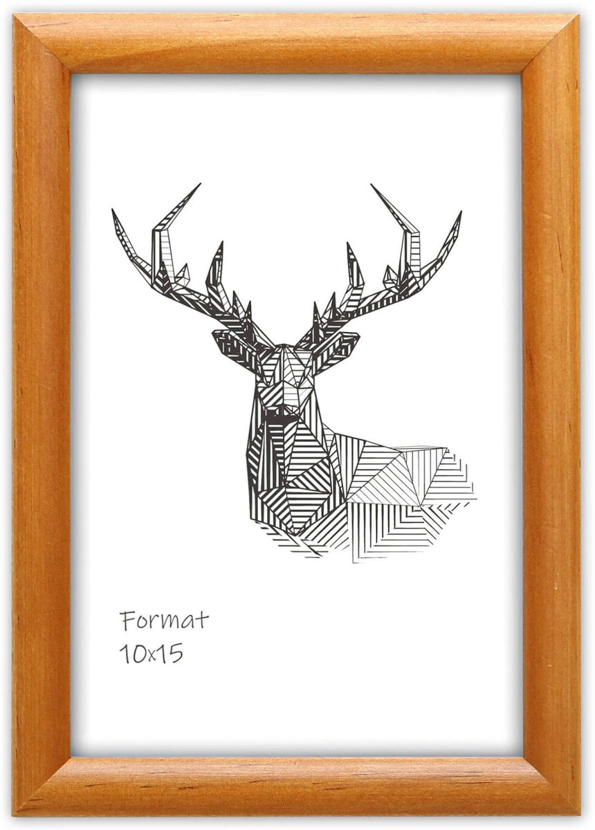 Houten fotolijst bruin 13x18 cm - Strak design