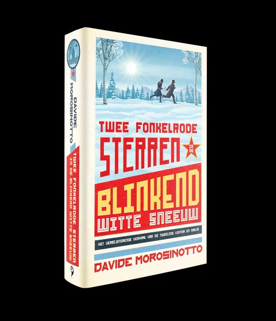 Twee fonkelrode sterren in de blinkend witte sneeuw - cover
