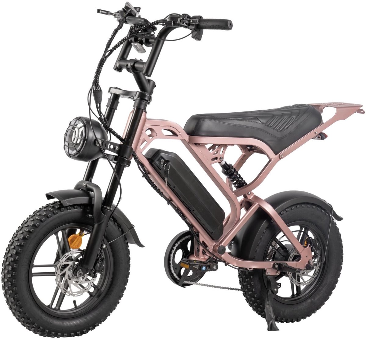 V20 Pro Mini Fatbike – Elektrische Fatbike 2025 – 16 Inch – Hydraulische remmen – Alarm - Rose Gold - Afneembaar bagagerek - V20 - €929,00