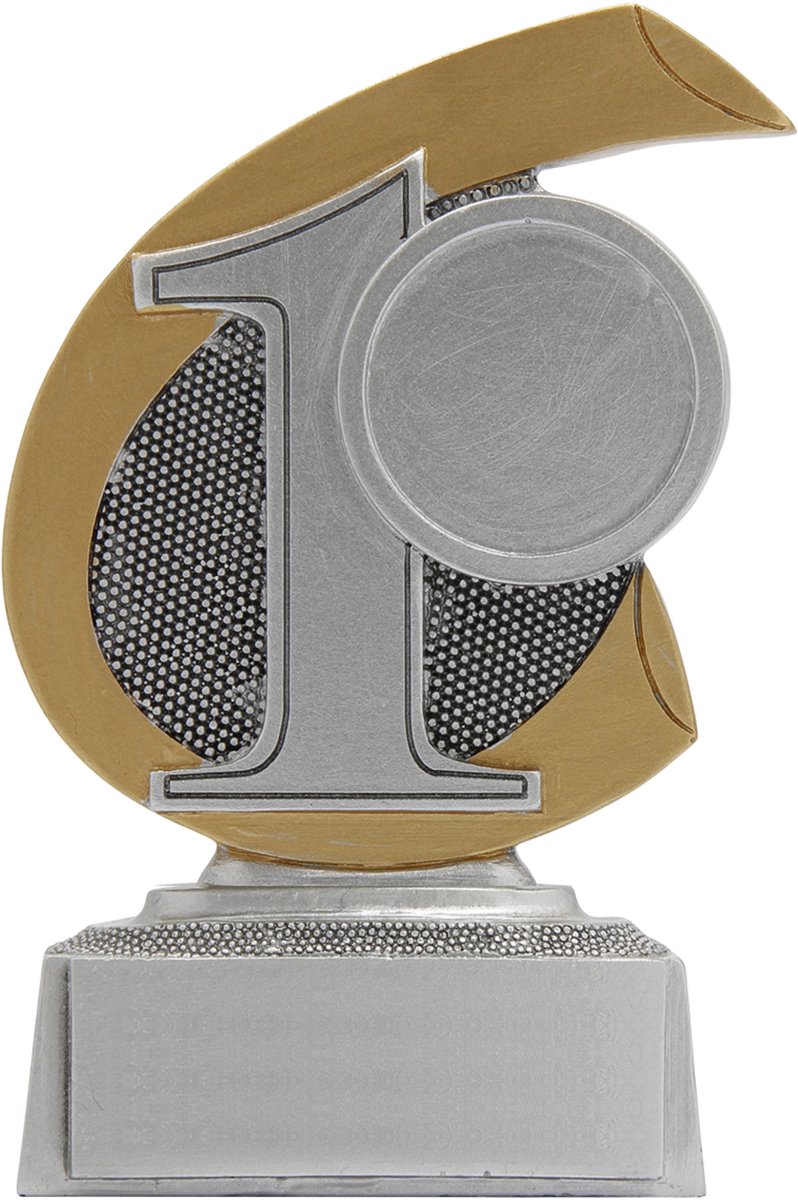 Trofee Nummer 1 Goud/Zilver 10 cm Eerste Prijs Vis Wedstrijd Viswedstrijd Prijzen