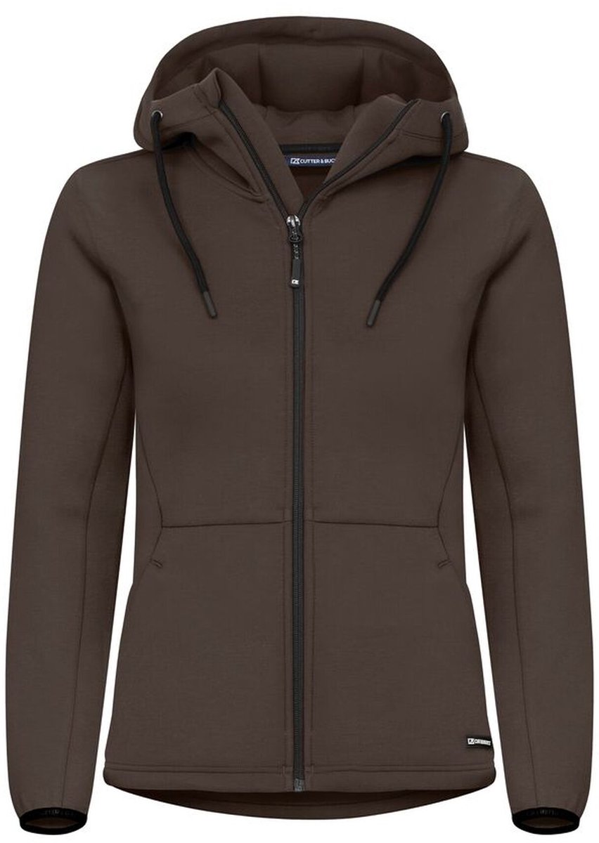Cutter & Buck Pemberton Hood FZ Dames 358419 - Donker Mokka - L