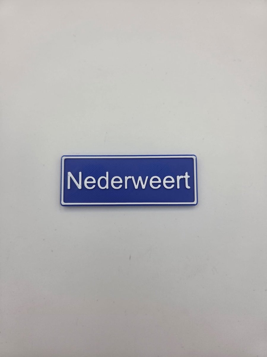 Koelkast Magneet plaatsnaam 8 X 3 CM Nederweert