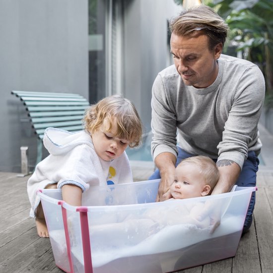Stokke Flexi Bath Newborn Support - Op maat gemaakt - Stokke Flexi Bath Opvouwbaar babybadje - Lichtgewicht, handig, comfortabel en veilig - Geschikt voor baby's tot acht maanden of 8 kg van Stokke — afbeelding 5