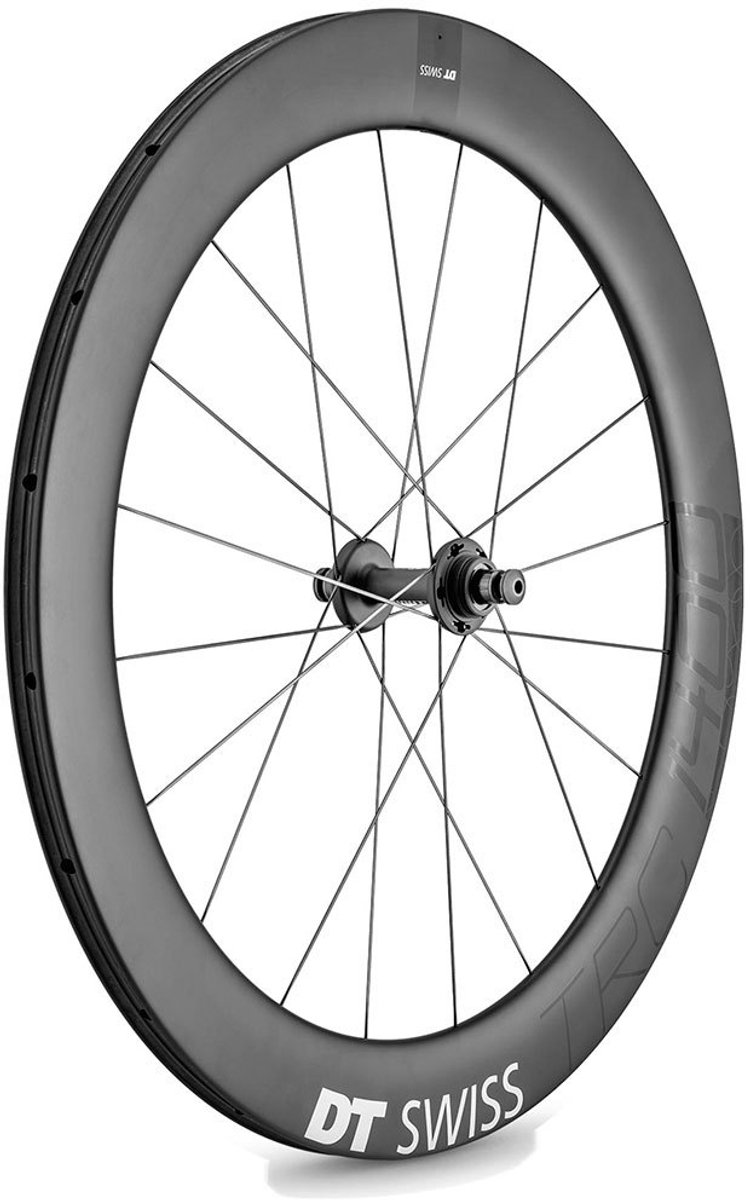 Dt Swiss Trc 1400 Dicut 65 Tubular Racefiets Voorwiel Zwart 12 x 120 mm